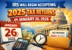 IRS Tax Filing Season 2026
